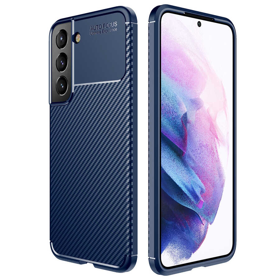 Galaxy Uyumlu S22 Kılıf Zore Negro Silikon Kapak-Lacivert