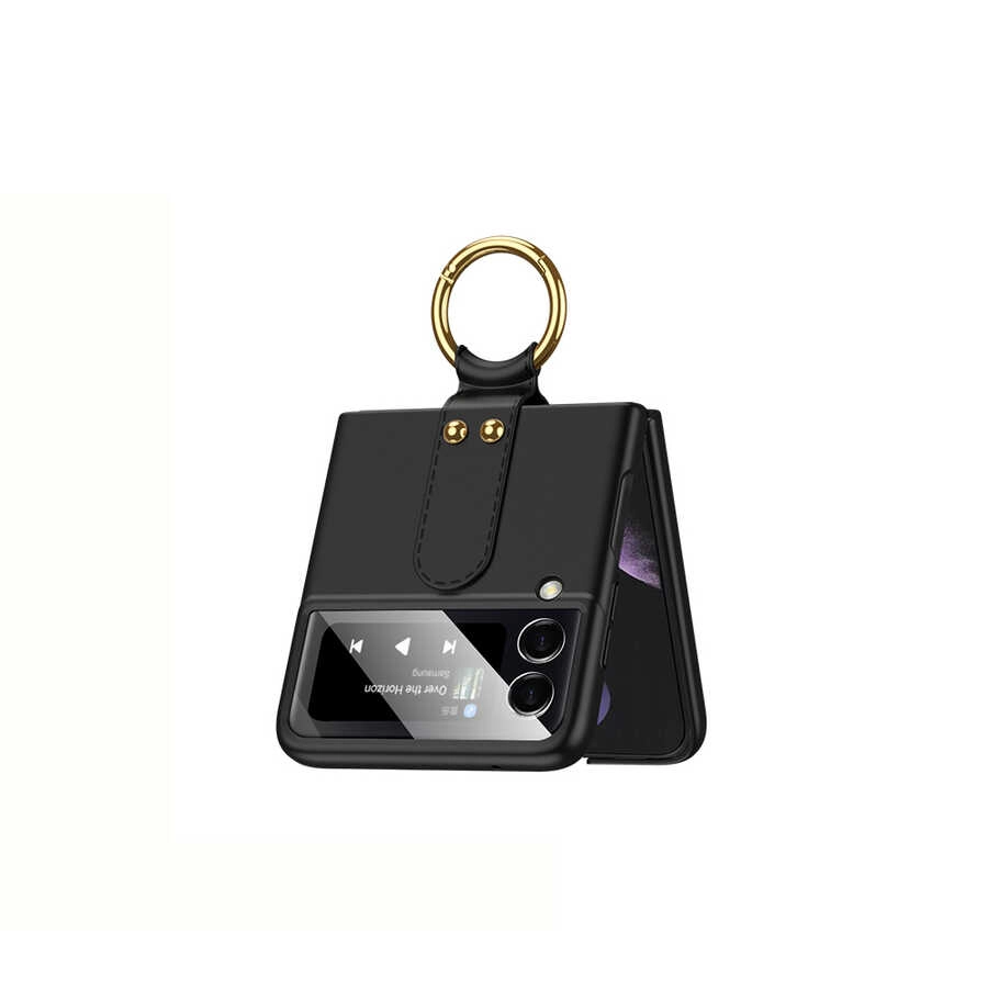 Galaxy Uyumlu Z Flip 3 Kılıf Zore Flip Ring Kıpta Kapak