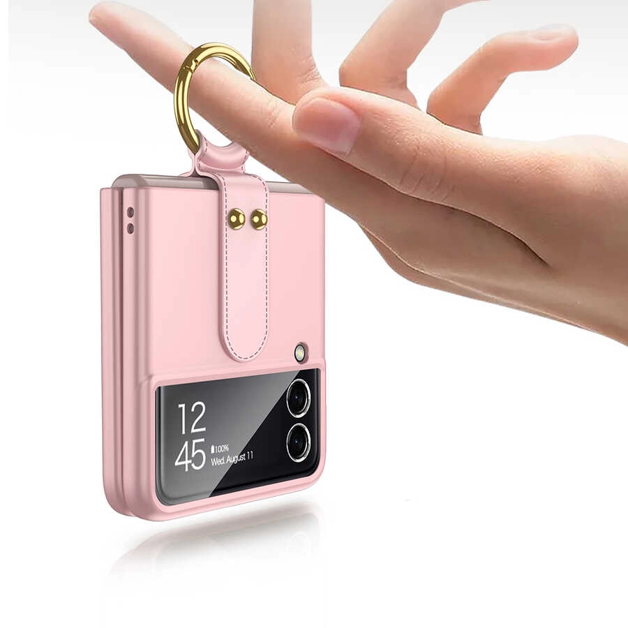 Galaxy Uyumlu Z Flip 3 Kılıf Zore Flip Ring Kıpta Kapak