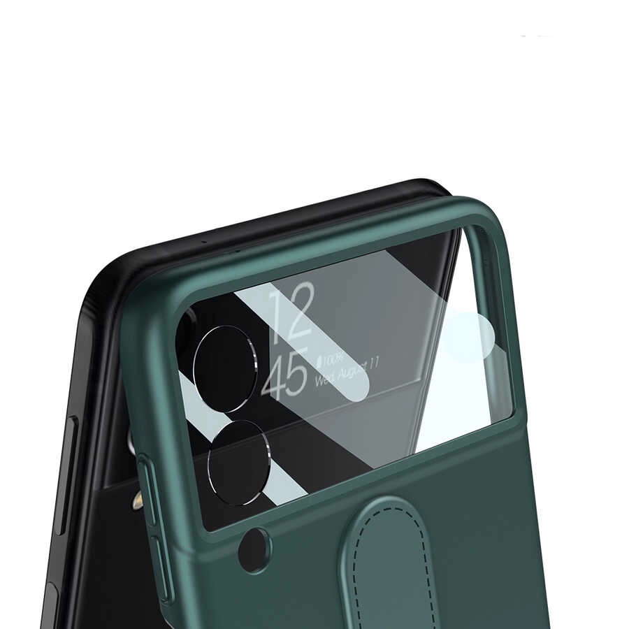 Galaxy Uyumlu Z Flip 3 Kılıf Zore Flip Ring Kıpta Kapak