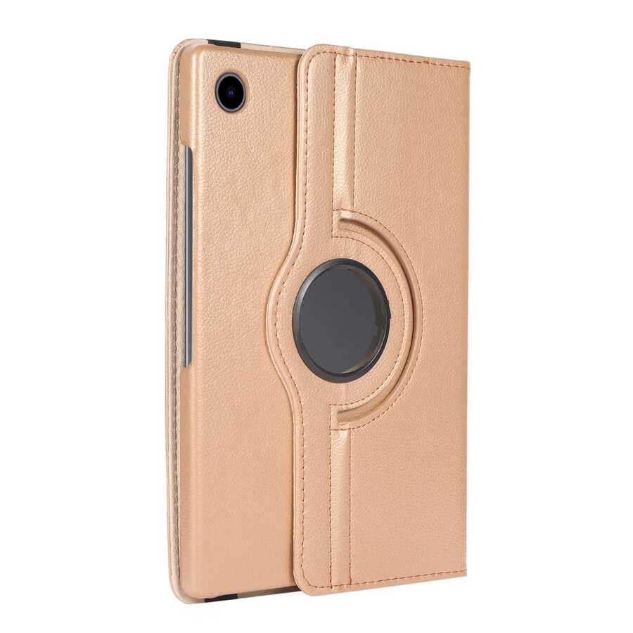 Galaxy Uyumlu Tab A8 10.5 SM-X200 (2021) Zore Dönebilen Standlı Kılıf-Gold
