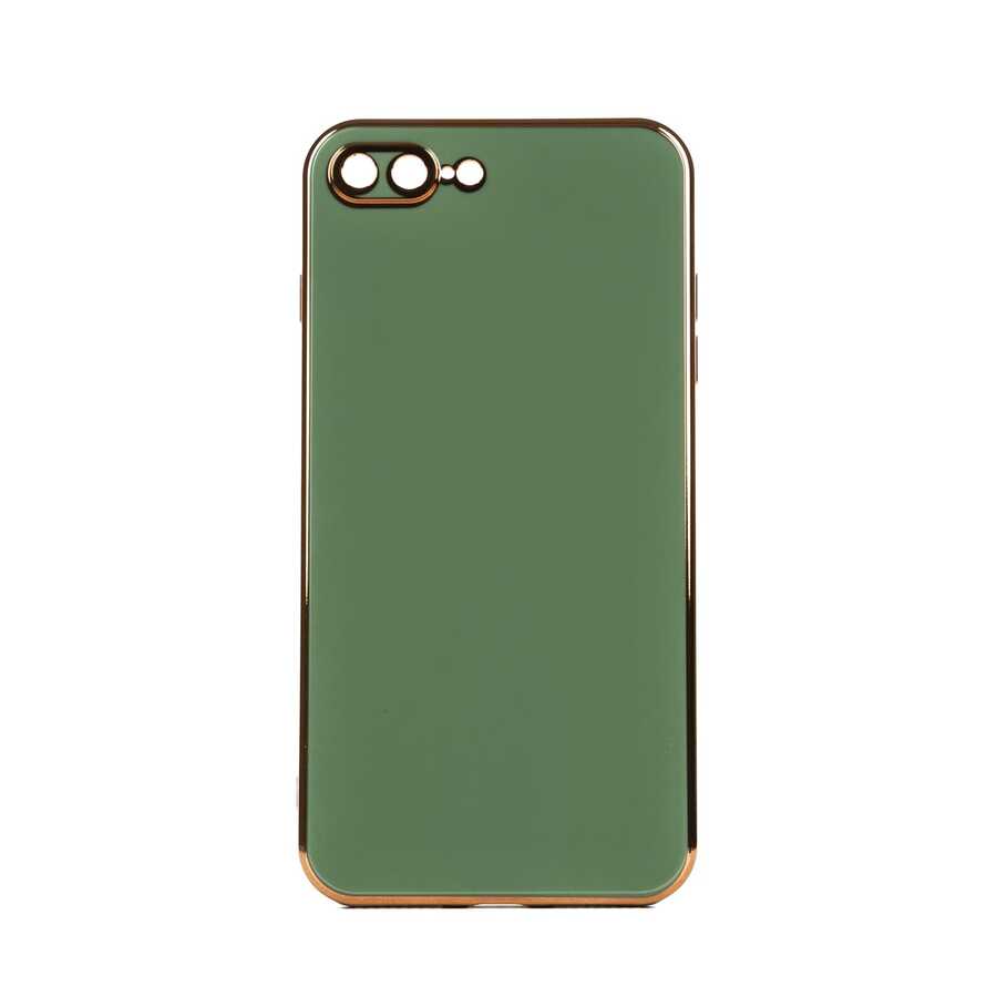iPhone Uyumlu 8 Plus Kılıf Zore Bark Kapak-Yeşil