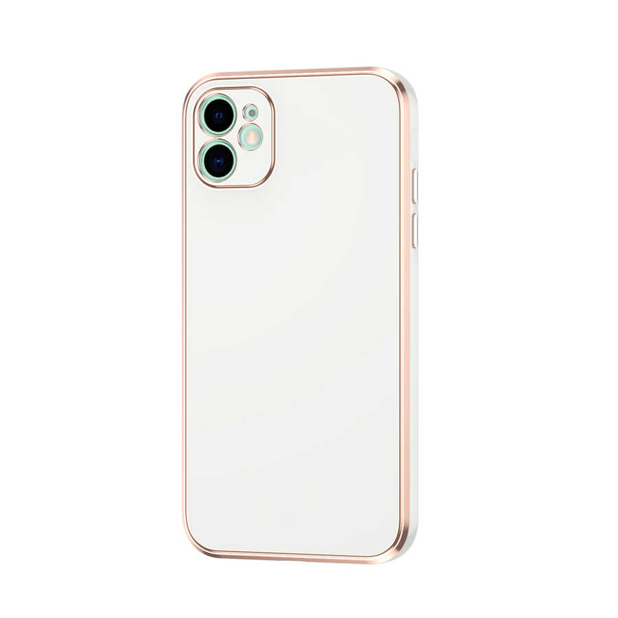 iPhone Uyumlu 12 Kılıf Zore Bark Kapak-Beyaz