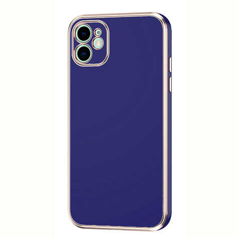 iPhone Uyumlu 12 Kılıf Zore Bark Kapak-Lacivert
