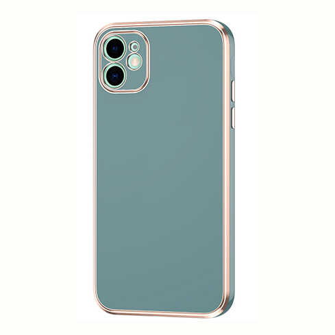 iPhone Uyumlu 12 Kılıf Zore Bark Kapak-Petrol yeşil