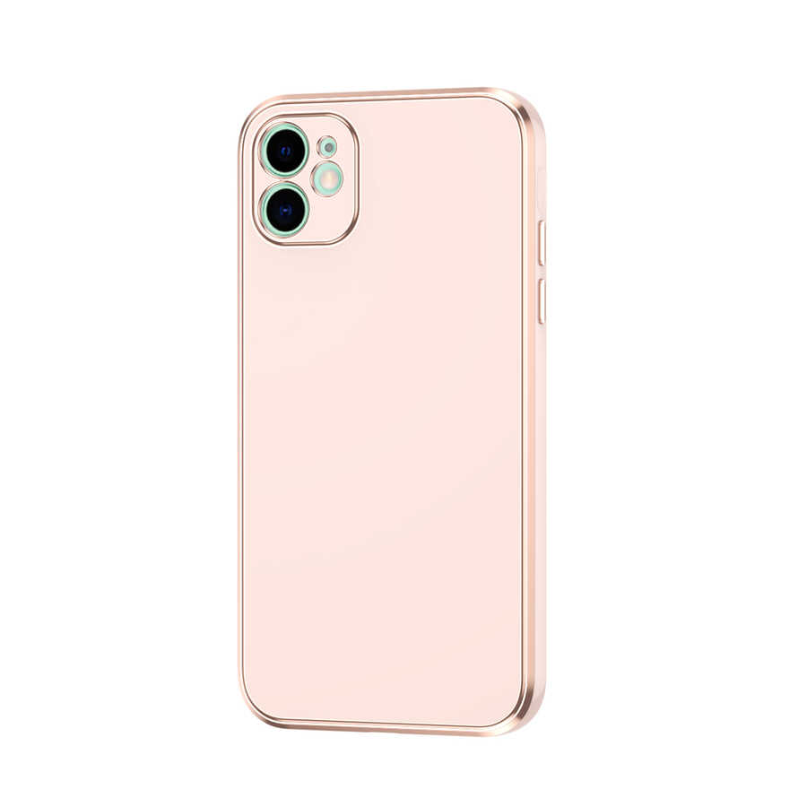 iPhone Uyumlu 12 Kılıf Zore Bark Kapak-Rose gold