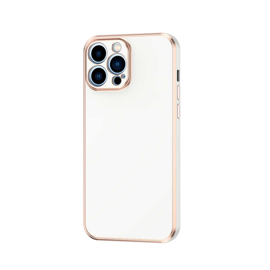 iPhone Uyumlu 12 Pro Kılıf Zore Bark Kapak-Beyaz