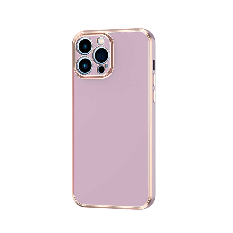 iPhone Uyumlu 12 Pro Kılıf Zore Bark Kapak-Lila