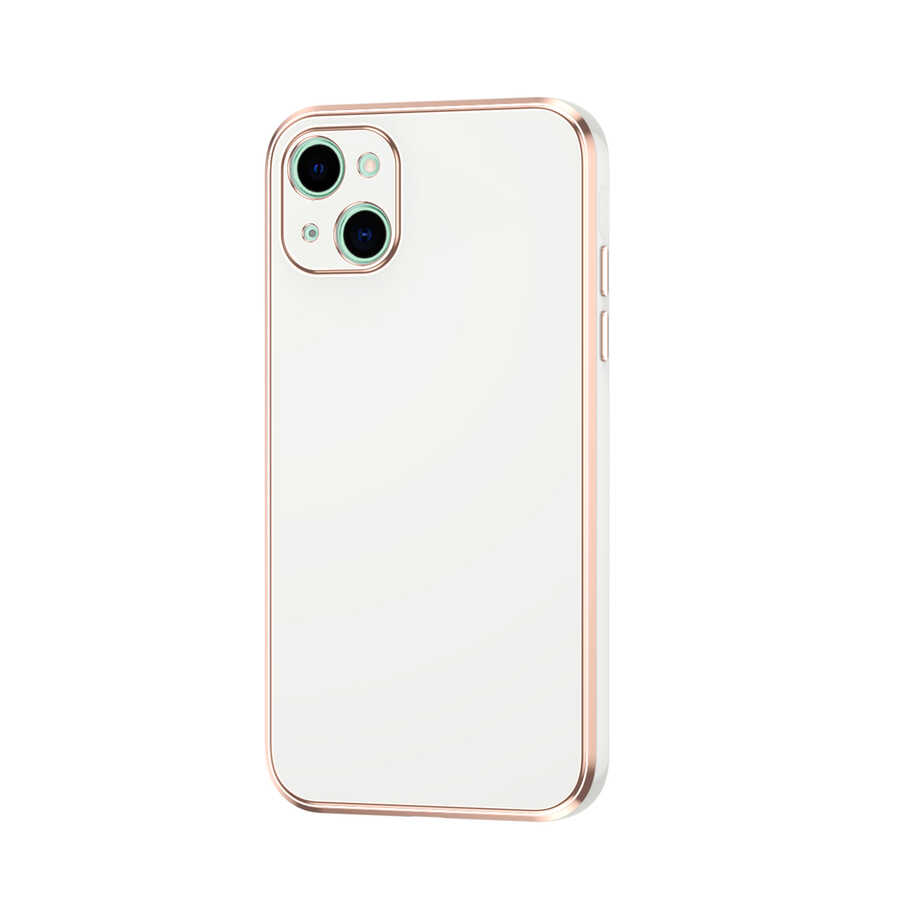 iPhone Uyumlu 13 Kılıf Zore Bark Kapak-Beyaz