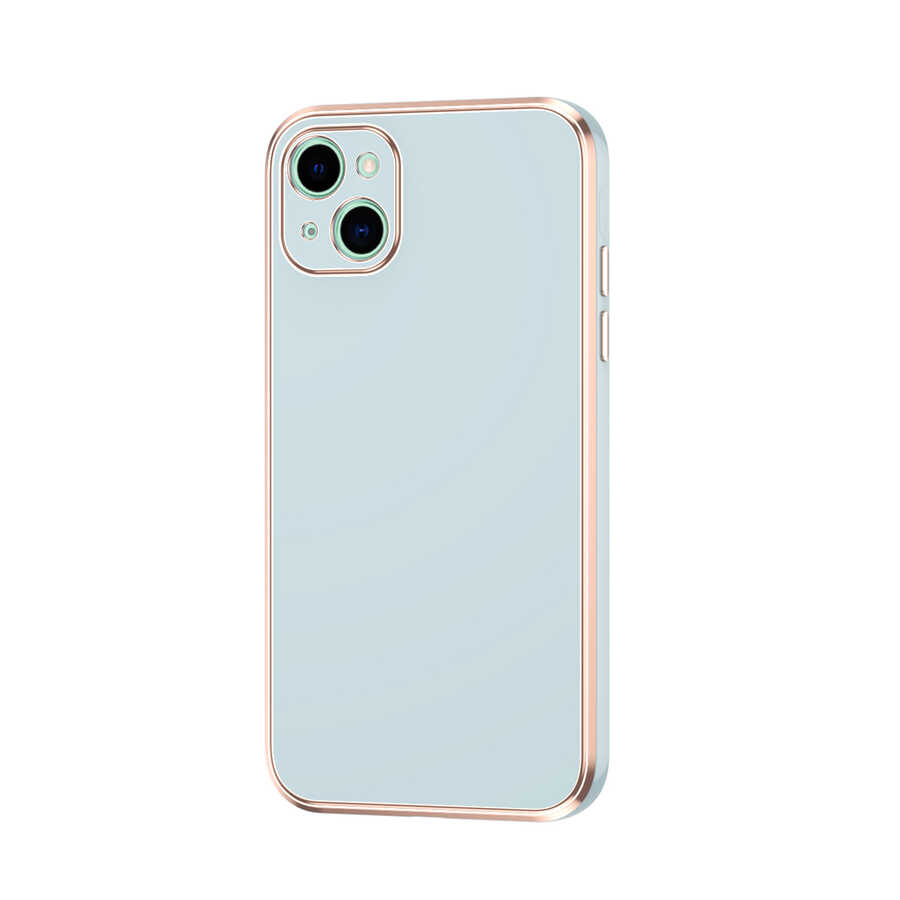 iPhone Uyumlu 13 Kılıf Zore Bark Kapak-Mavi açık