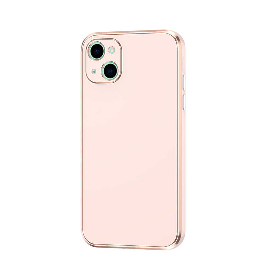 iPhone Uyumlu 13 Kılıf Zore Bark Kapak-Rose gold
