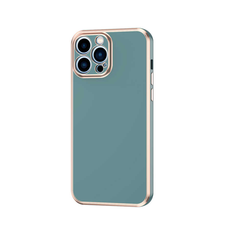 iPhone Uyumlu 13 Pro Kılıf Zore Bark Kapak-Petrol yeşil