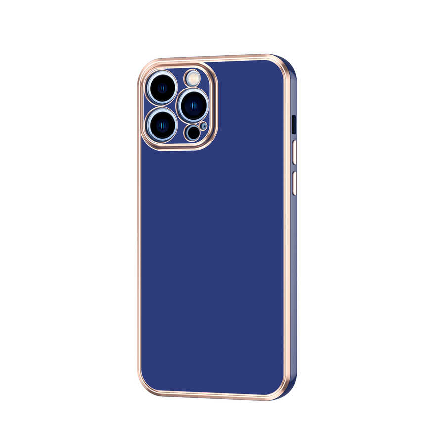 iPhone Uyumlu 13 Pro Max Kılıf Zore Bark Kapak-Lacivert