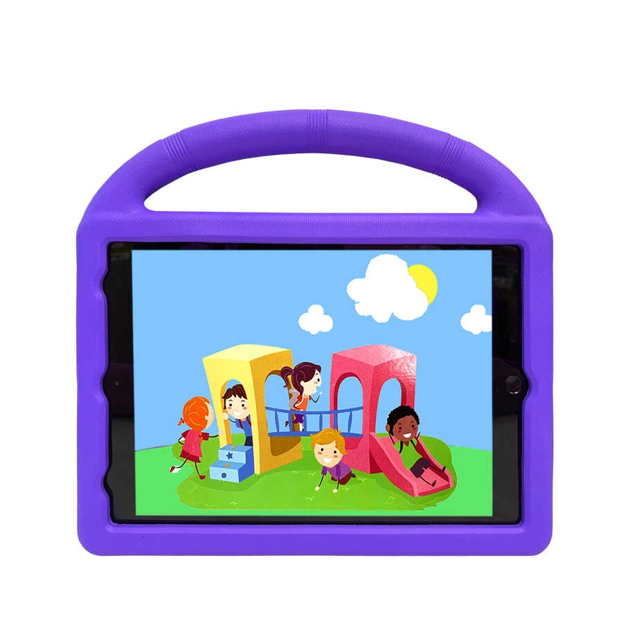 iPad Uyumlu 10.2 (9.Nesil) Zore Wheel Araç Tekerlek Standlı Tablet Eva Silikon Kılıf