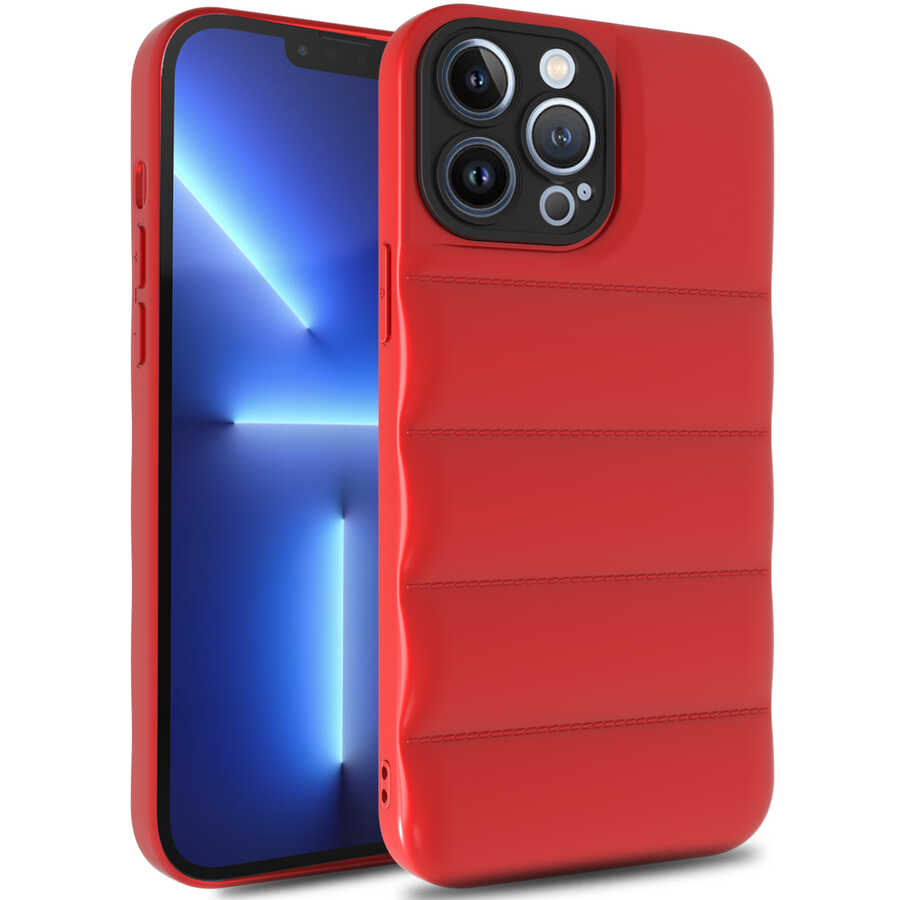 iPhone Uyumlu 13 Pro Max Kılıf Zore Kasis Kapak-Kırmızı