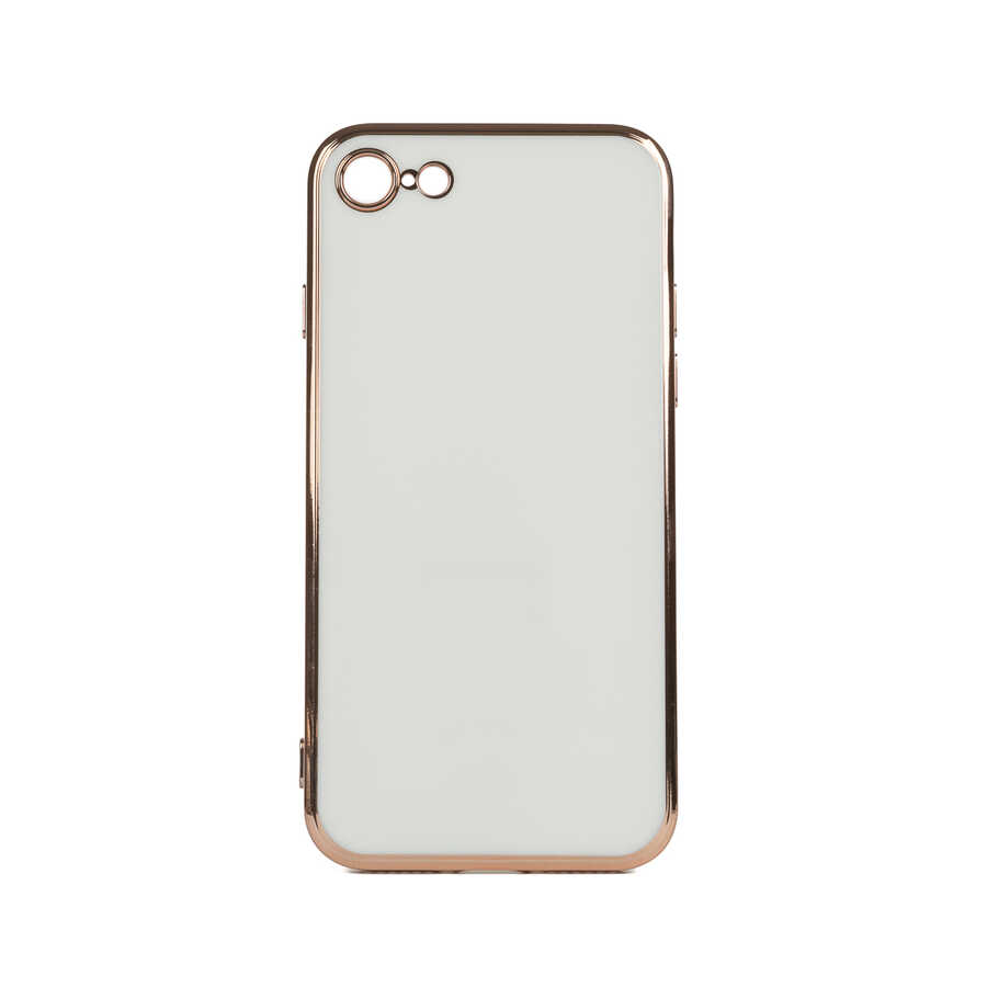 iPhone Uyumlu SE 2020 Kılıf Zore Bark Kapak-Beyaz