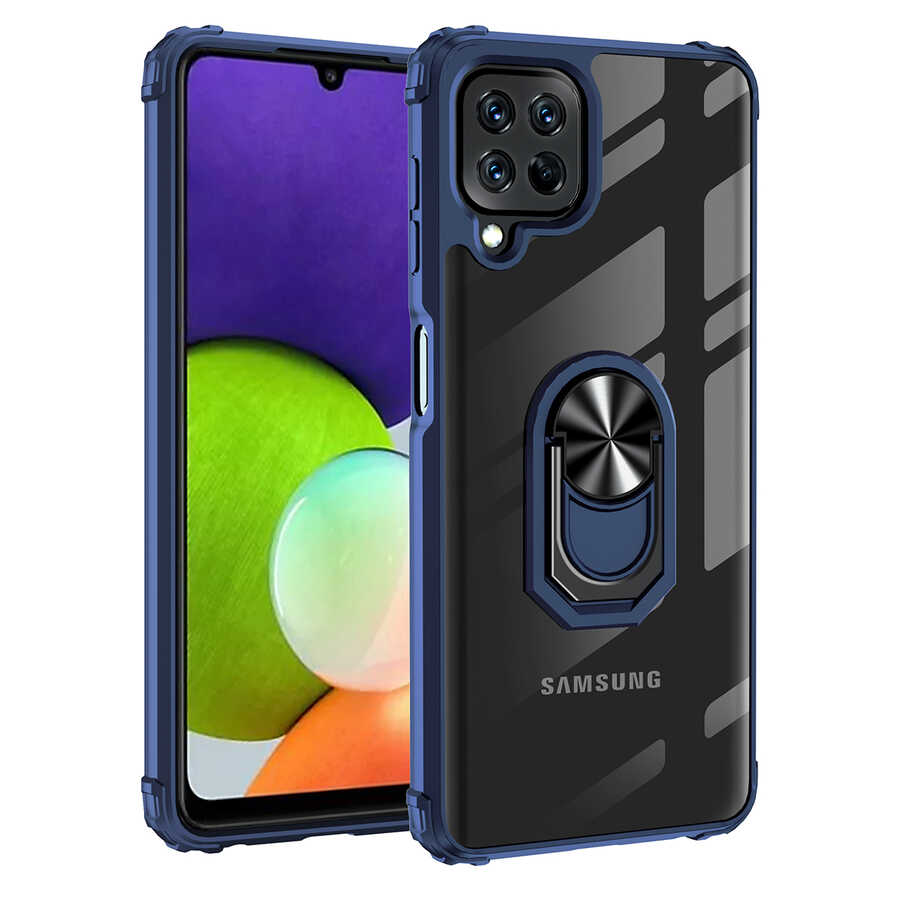 Galaxy Uyumlu M22 Kılıf Zore Mola Kapak-Lacivert