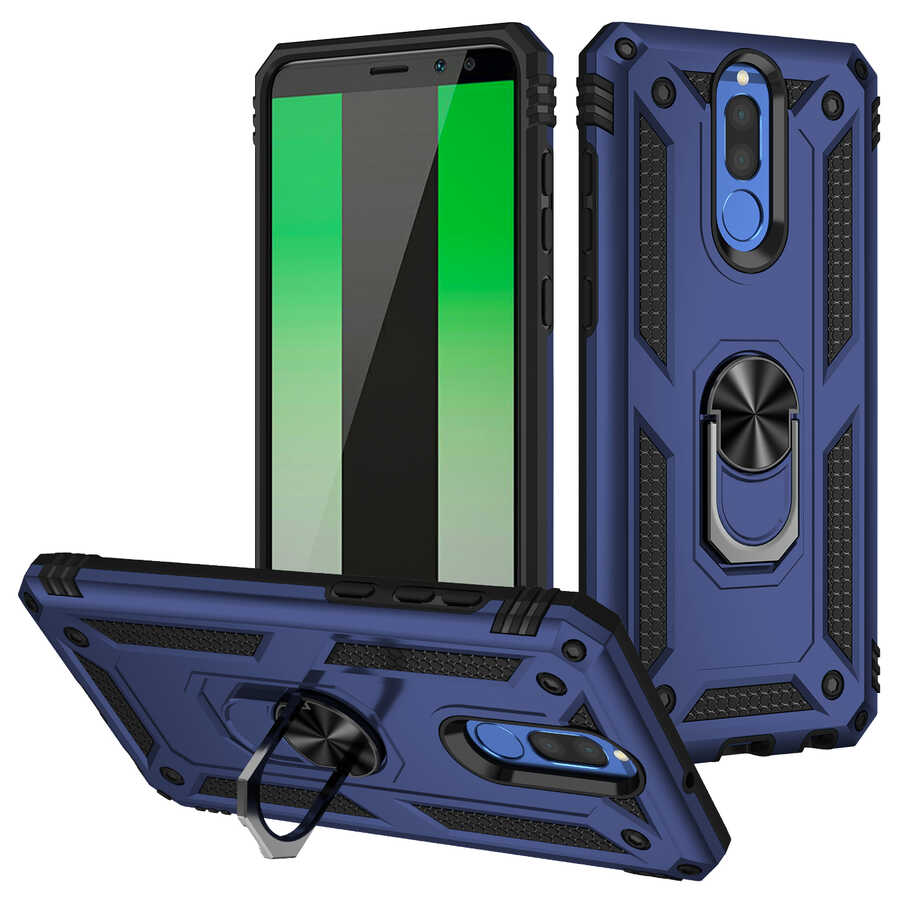 Huawei Uyumlu Mate 10 Lite Kılıf Zore Vega Kapak-Mavi