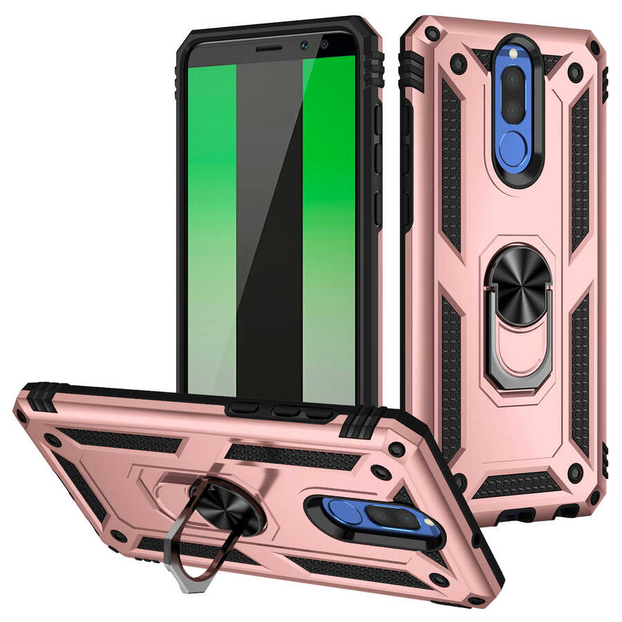 Huawei Uyumlu Mate 10 Lite Kılıf Zore Vega Kapak-Rose gold