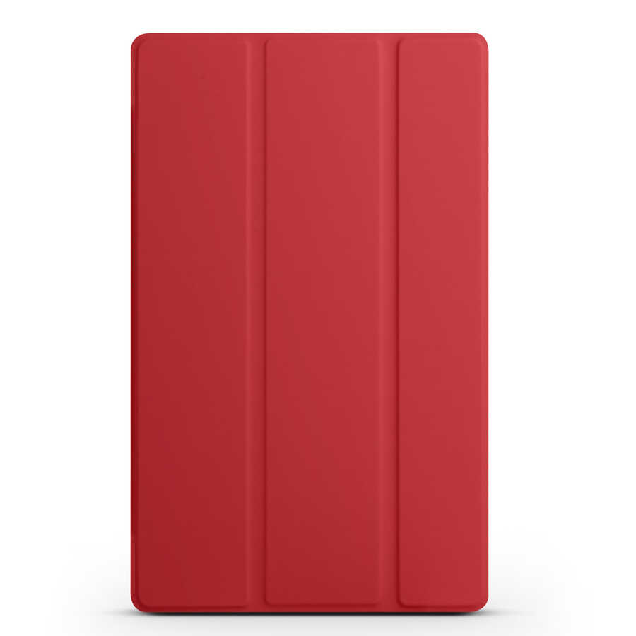 Lenovo M10 TB-X306F Gen.2 Zore Smart Kapak Standlı 1-1 Kılıf-Kırmızı