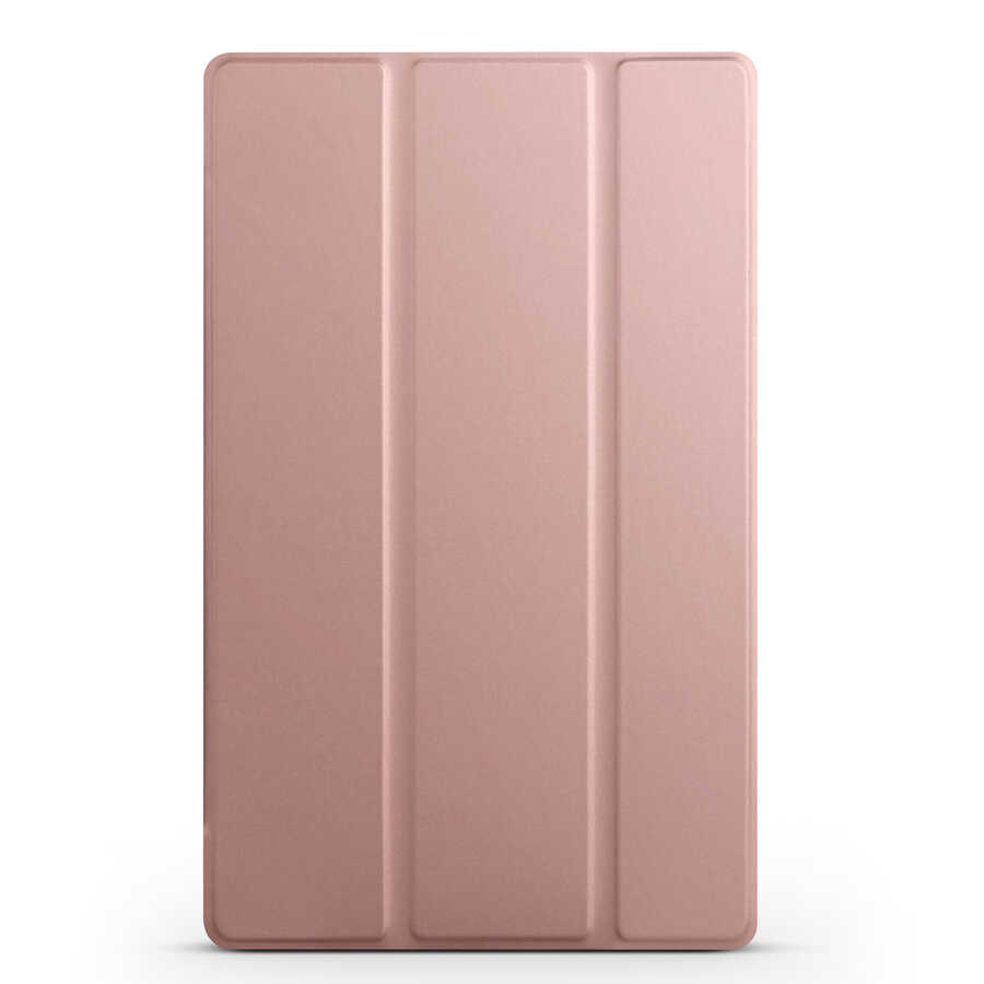 Lenovo M10 TB-X306F Gen.2 Zore Smart Kapak Standlı 1-1 Kılıf-Rose gold