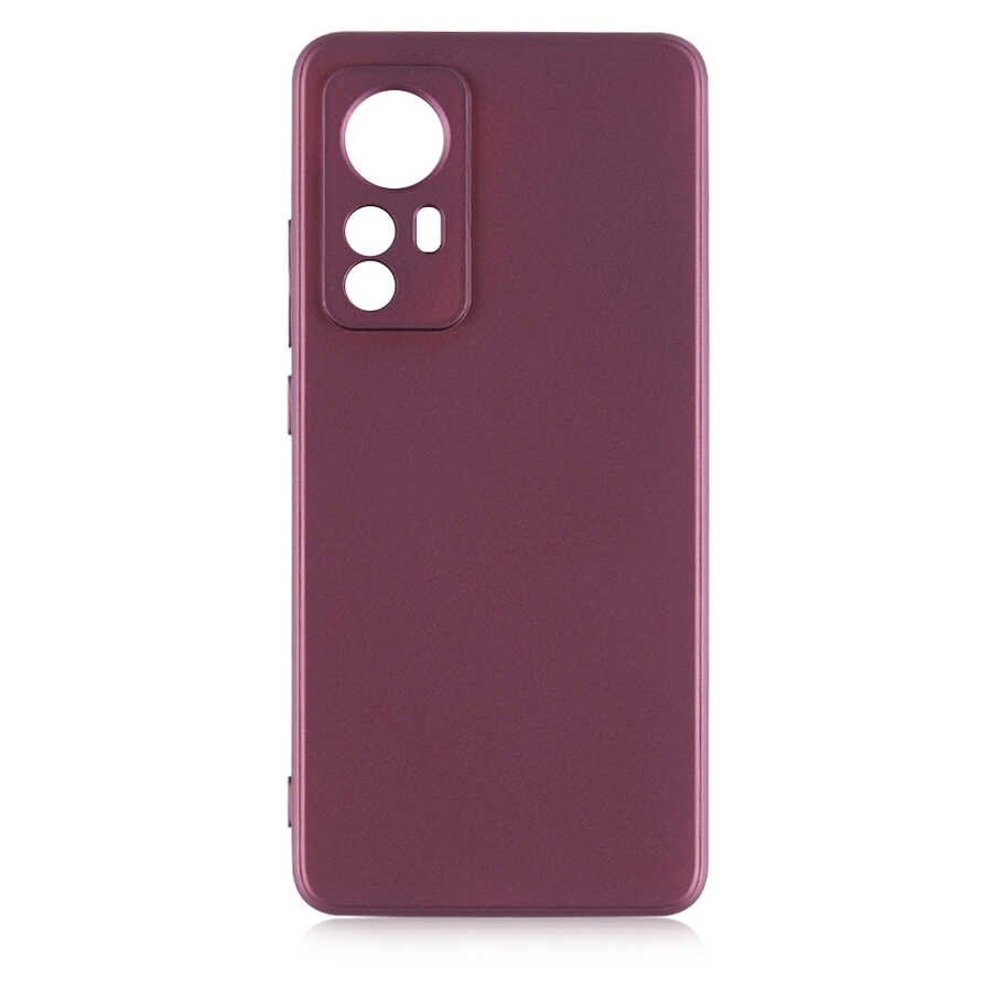 Xiaomi Uyumlu  Mi 12 Kılıf Zore Premier Silikon Kapak-Mürdüm