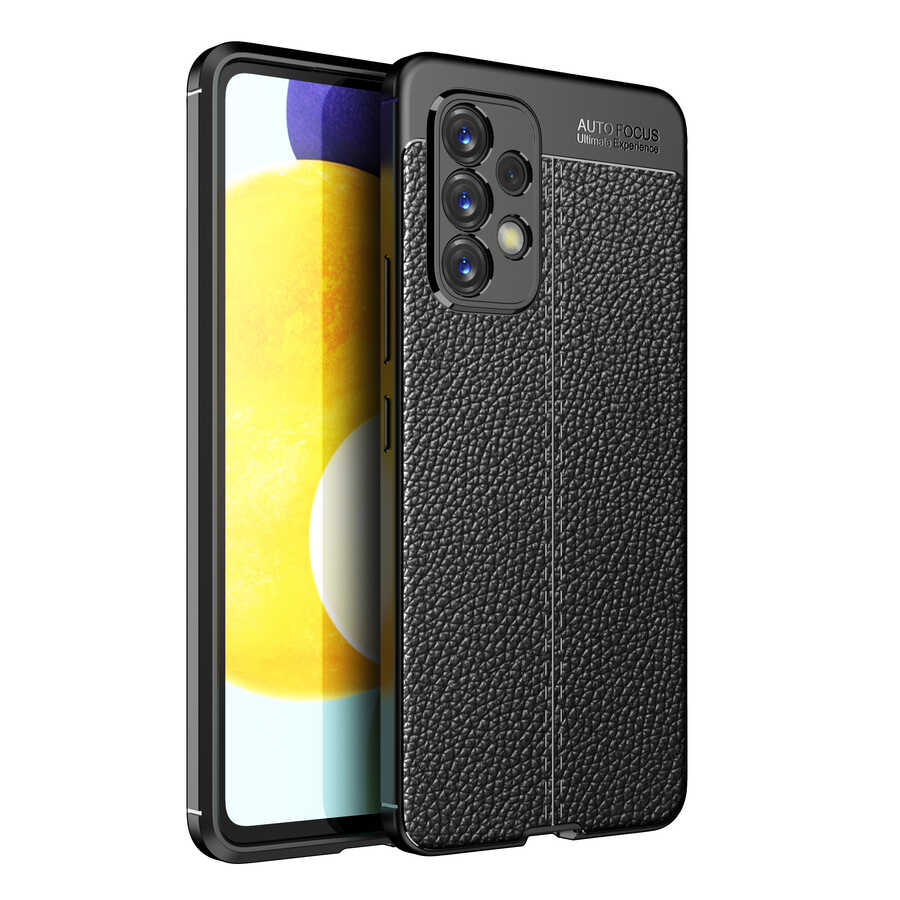 Galaxy Uyumlu A73 Kılıf Zore Niss Silikon Kapak-Siyah