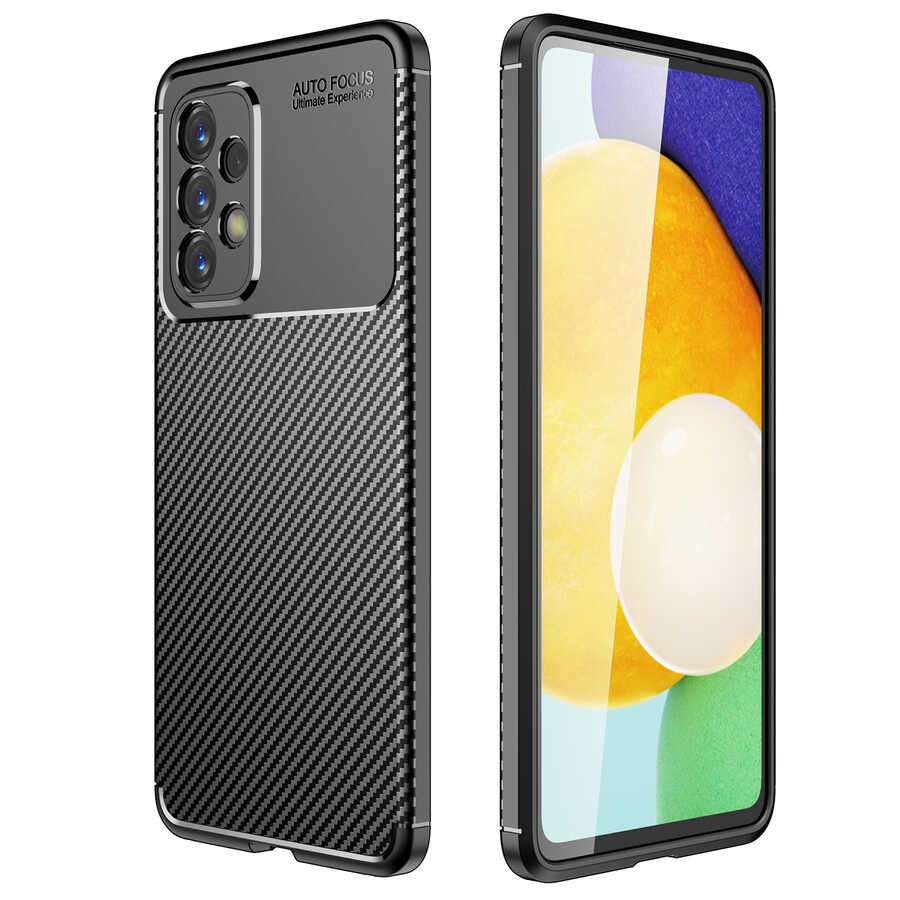 Galaxy Uyumlu A73 Kılıf Zore Negro Silikon Kapak-Siyah