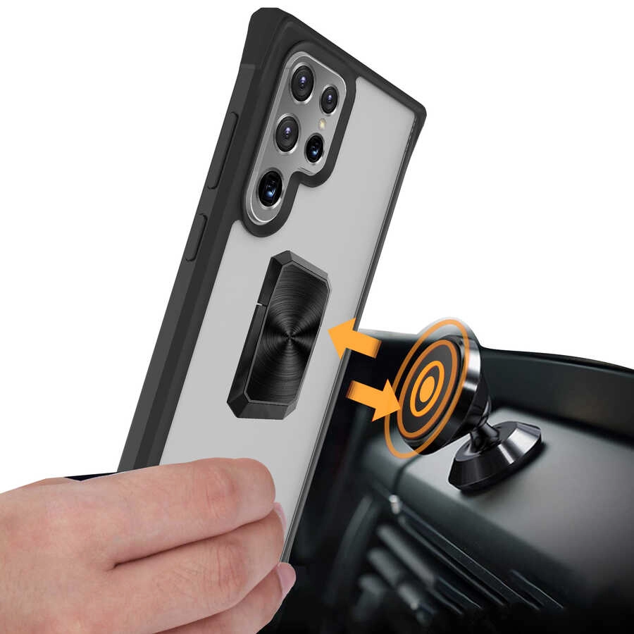 Galaxy Uyumlu S22 Ultra Kılıf Zore V-Bax Kapak