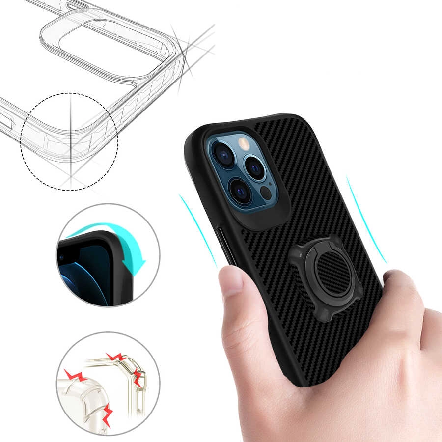 iPhone Uyumlu 12 Pro Max Kılıf Zore Timo Kapak