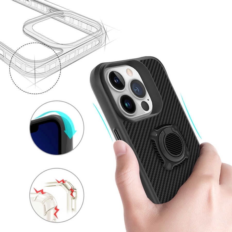 iPhone Uyumlu 13 Pro Max Kılıf Zore Timo Kapak