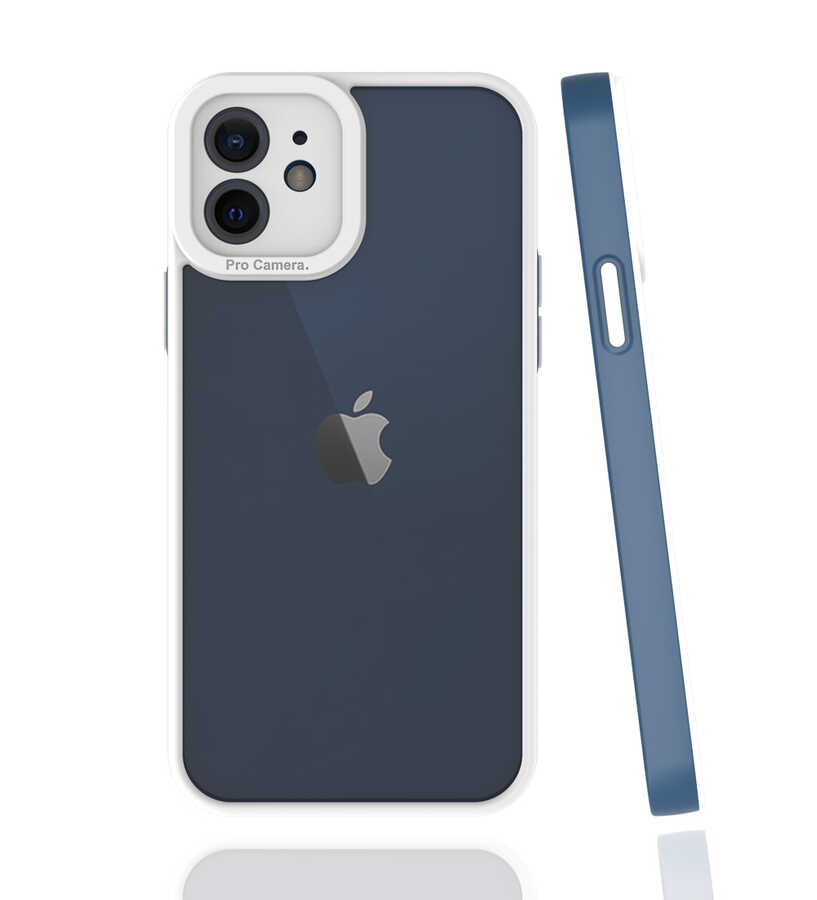 iPhone Uyumlu 12 Kılıf Zore Mima Kapak-Lacivert