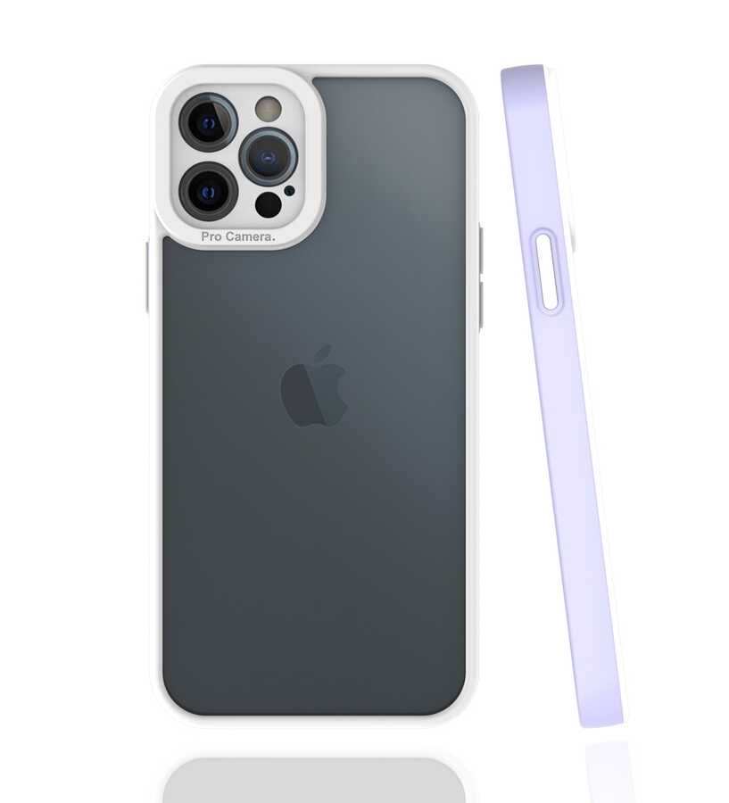 iPhone Uyumlu 12 Pro Max Kılıf Zore Mima Kapak-Lila