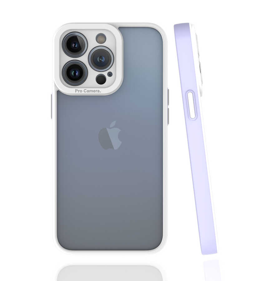 iPhone Uyumlu 13 Pro Kılıf Zore Mima Kapak-Lila