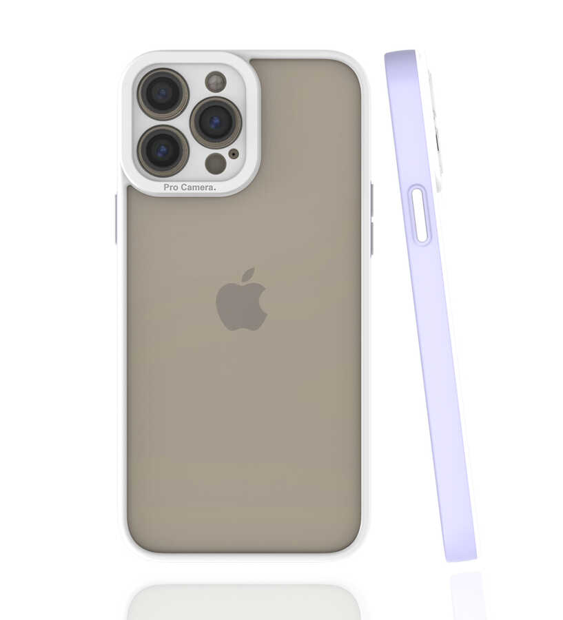 iPhone Uyumlu 13 Pro Max Kılıf Zore Mima Kapak-Lila