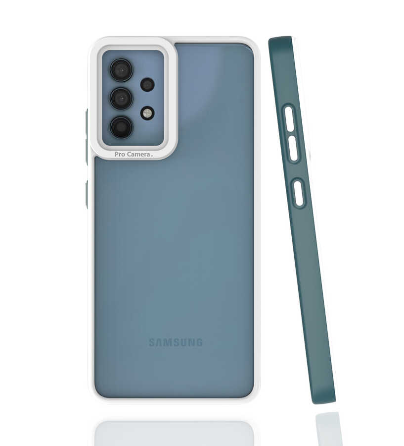 Galaxy Uyumlu A32 4G Kılıf Zore Mima Kapak-Koyu yeşil