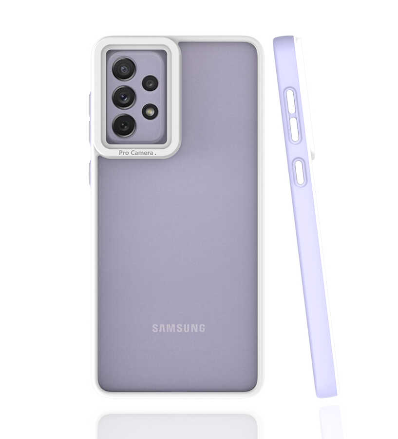 Galaxy Uyumlu A73 Kılıf Zore Mima Kapak-Lila