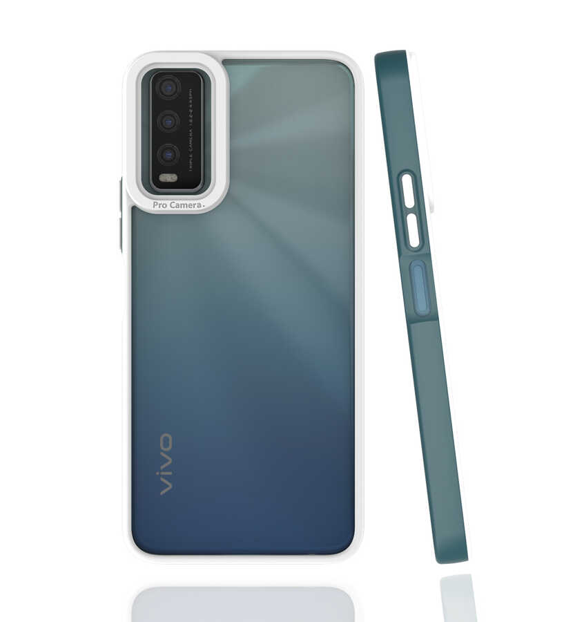 Vivo Y20S Kılıf Zore Mima Kapak-Koyu yeşil