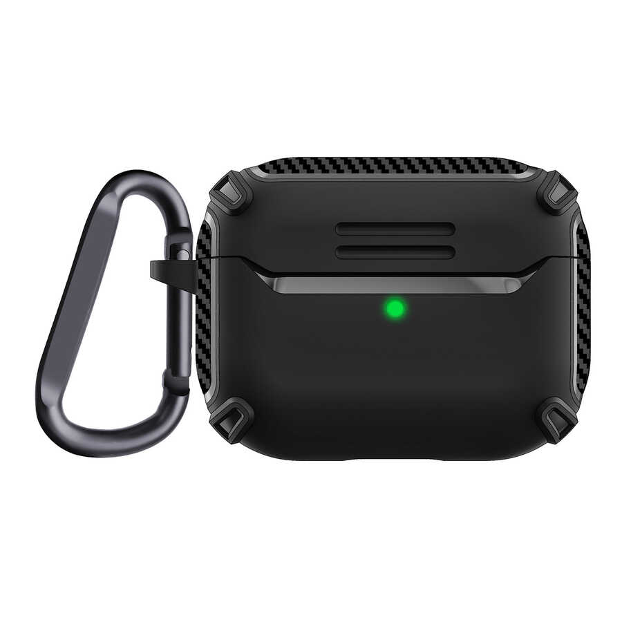 Airpods Uyumlu Pro Kılıf Zore Airbag 26 Silikon-Siyah