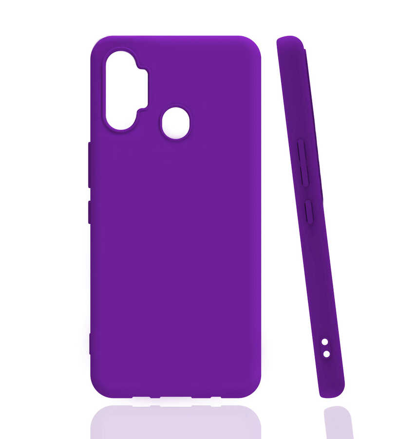 Tecno Spark 7 Pro Kılıf Zore Biye Silikon-Mor