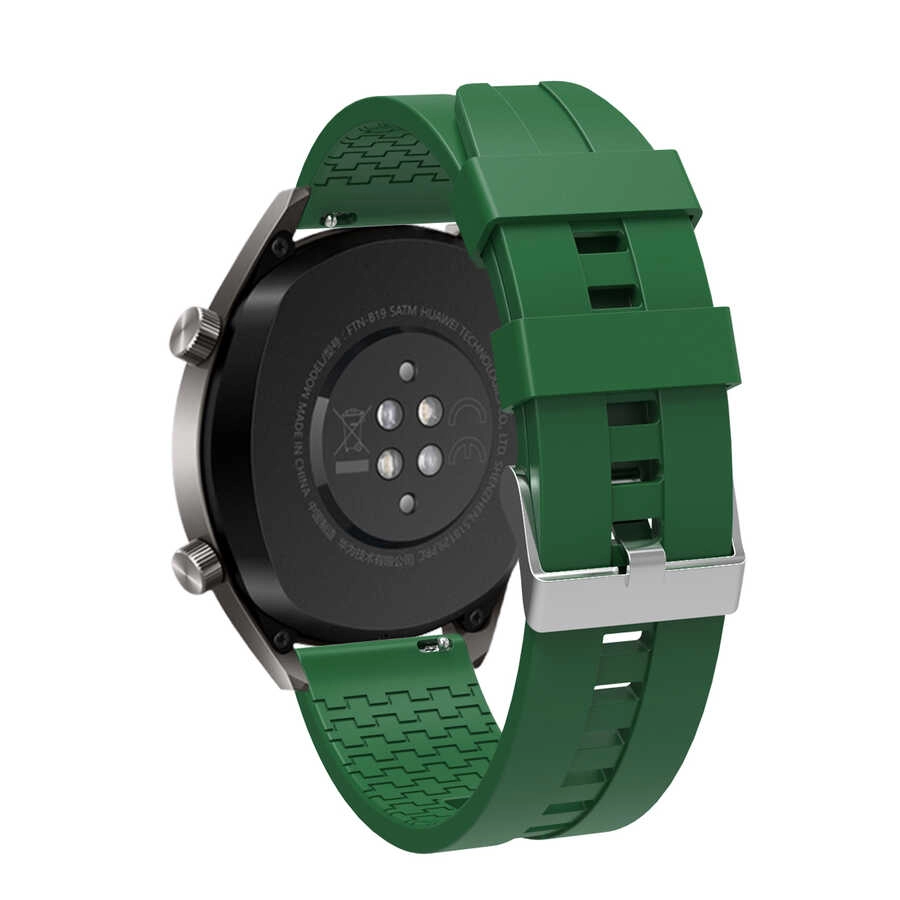 Huawei Uyumlu Watch GT 3 46mm KRD-23 Silikon Kordon-Kırmızı