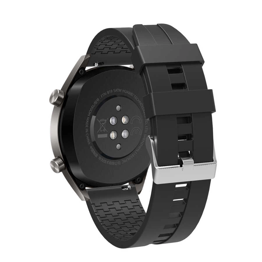 Huawei Uyumlu Watch GT 3 46mm KRD-23 Silikon Kordon-Kırmızı