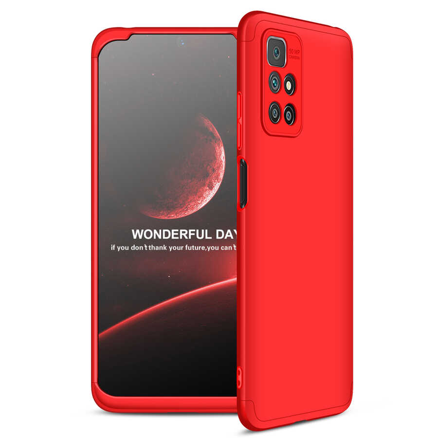 Xiaomi Uyumlu  Redmi 10 Kılıf Zore Ays Kapak-Kırmızı