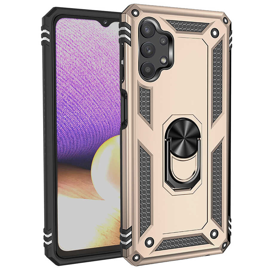 Galaxy Uyumlu A13 4G Kılıf Zore Vega Kapak-Gold