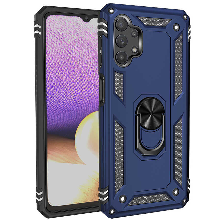 Galaxy Uyumlu A13 4G Kılıf Zore Vega Kapak-Mavi