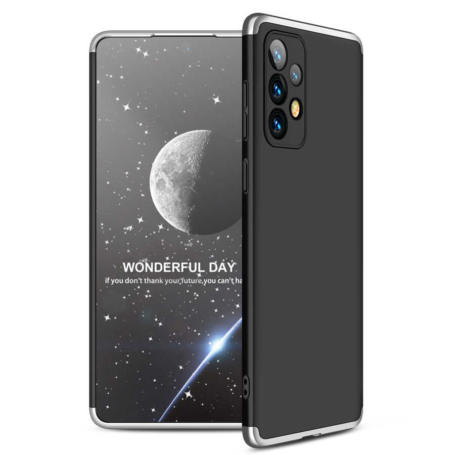 Galaxy Uyumlu A73 Kılıf Zore Ays Kapak-Siyah-gri