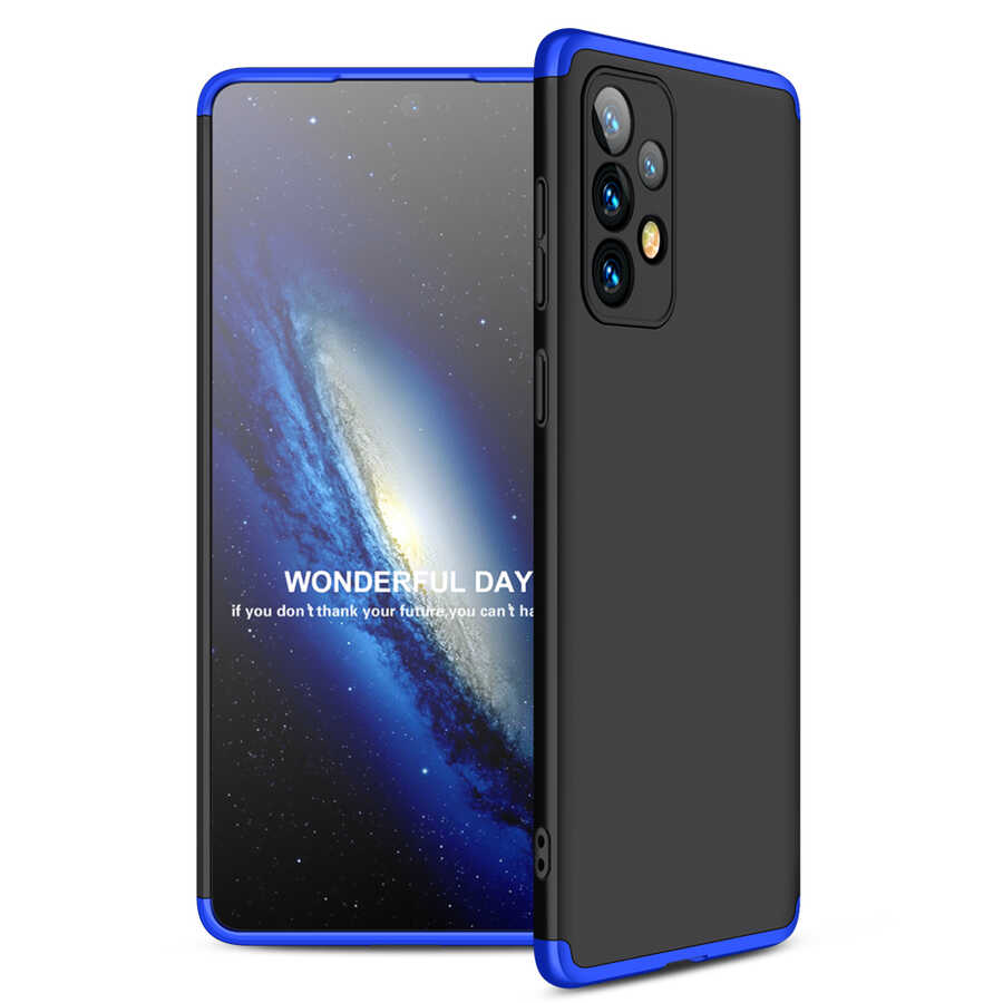 Galaxy Uyumlu A73 Kılıf Zore Ays Kapak-Siyah-mavi