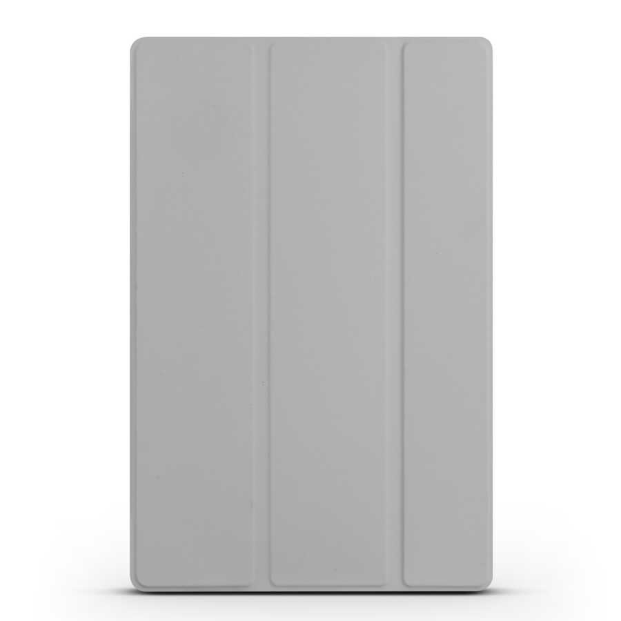 Galaxy Uyumlu Tab A8 10.5 SM-X200 (2021) Zore Smart Kapak Standlı 1-1 Kılıf-Gri