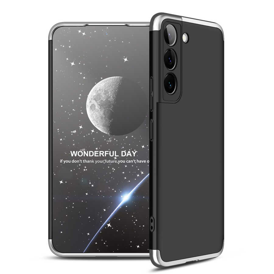 Galaxy Uyumlu S22 Plus Kılıf Zore Ays Kapak-Siyah-gri