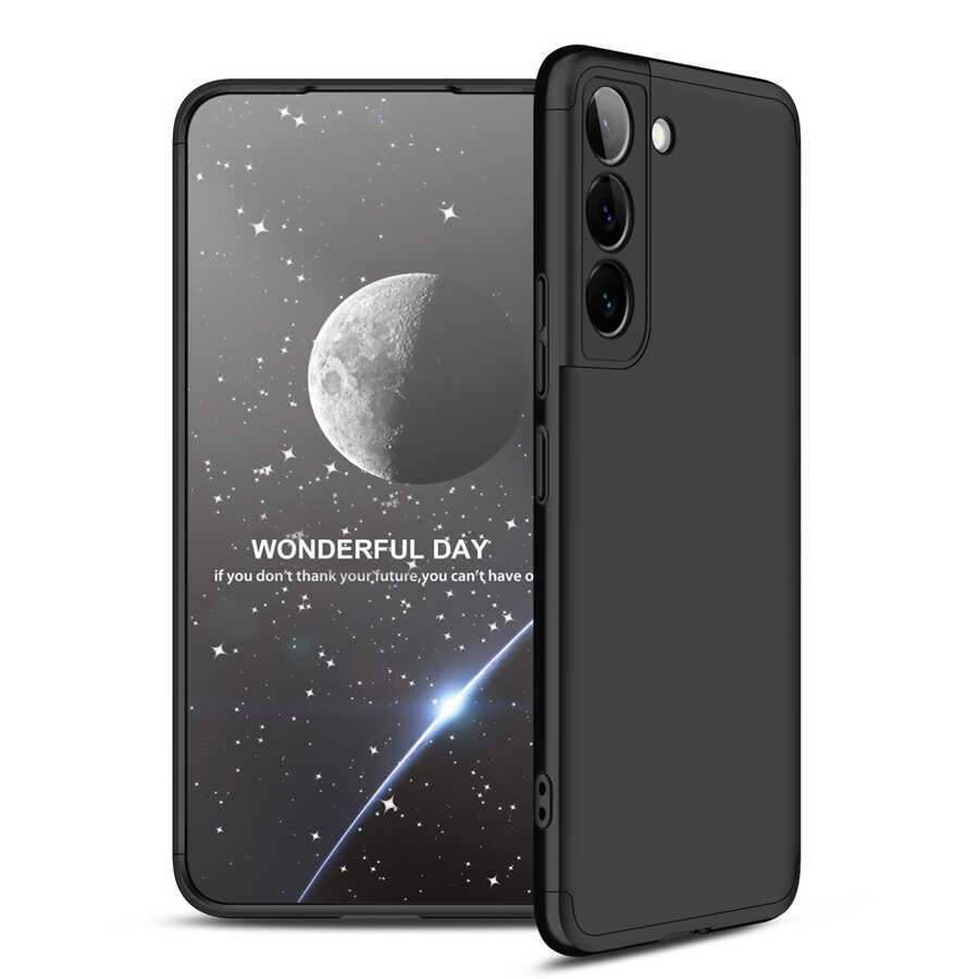 Galaxy Uyumlu S22 Plus Kılıf Zore Ays Kapak-Siyah